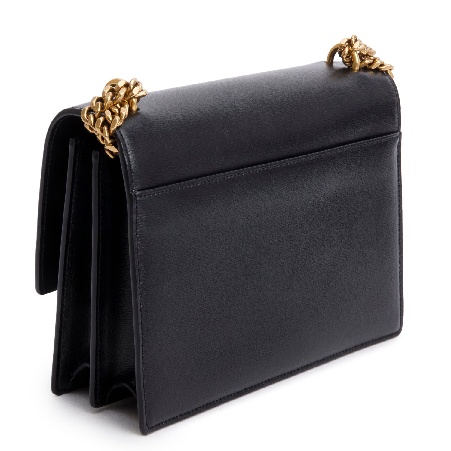 Saint Laurent 2021 Black Calfskin Leather Medium Sunset Shoulder Bag w/ Box & Receipt