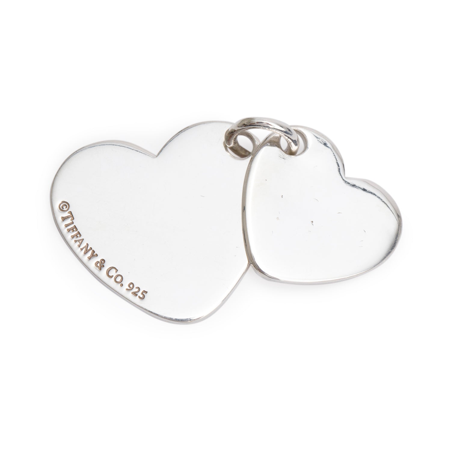 Tiffany & Co. Sterling Silver Double Heart Tag Pendant