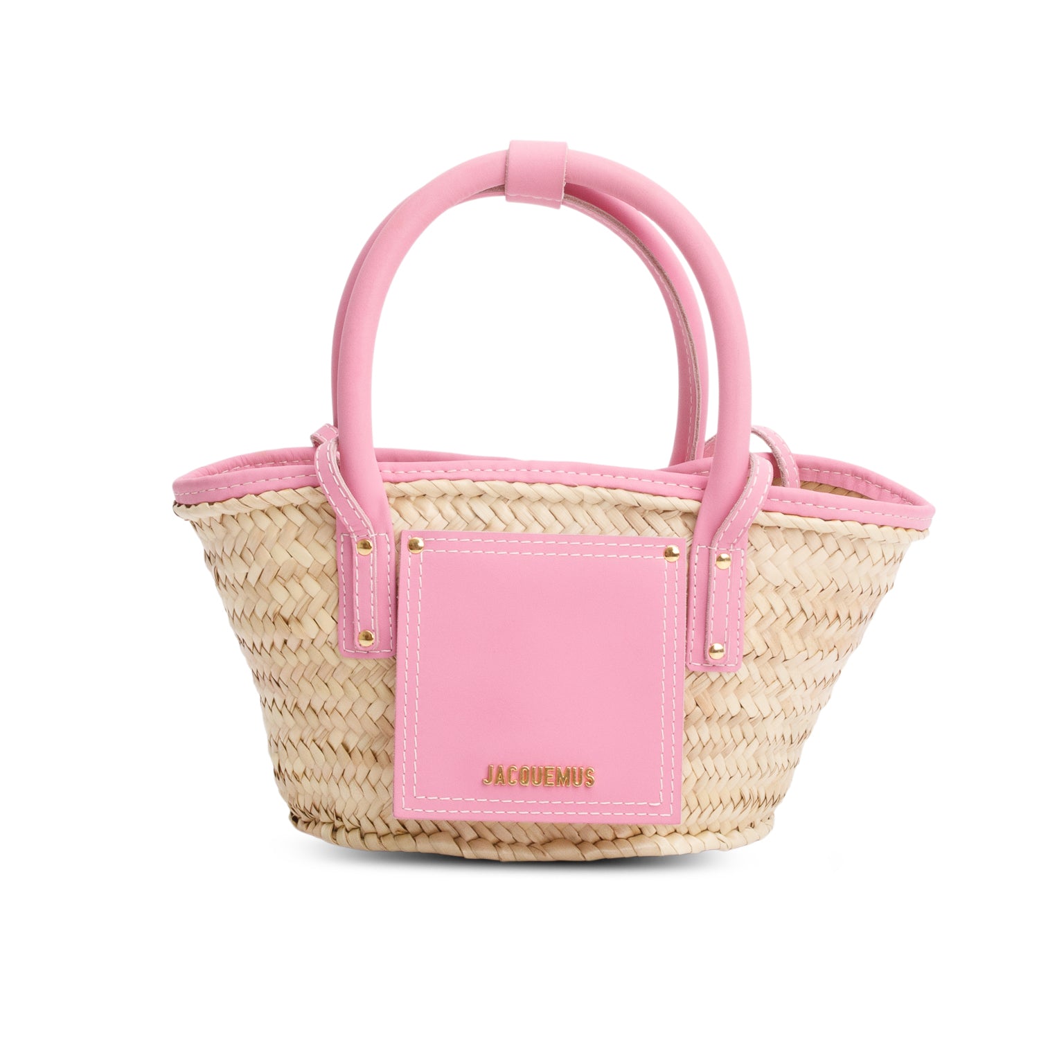 Jacquemus Beige Raffia Small Panier Soli