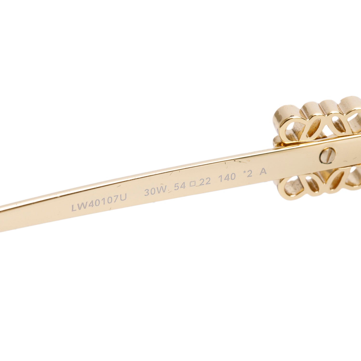 Loewe LW40107U Gold Tone Metal Round Sunglasses w/ Case