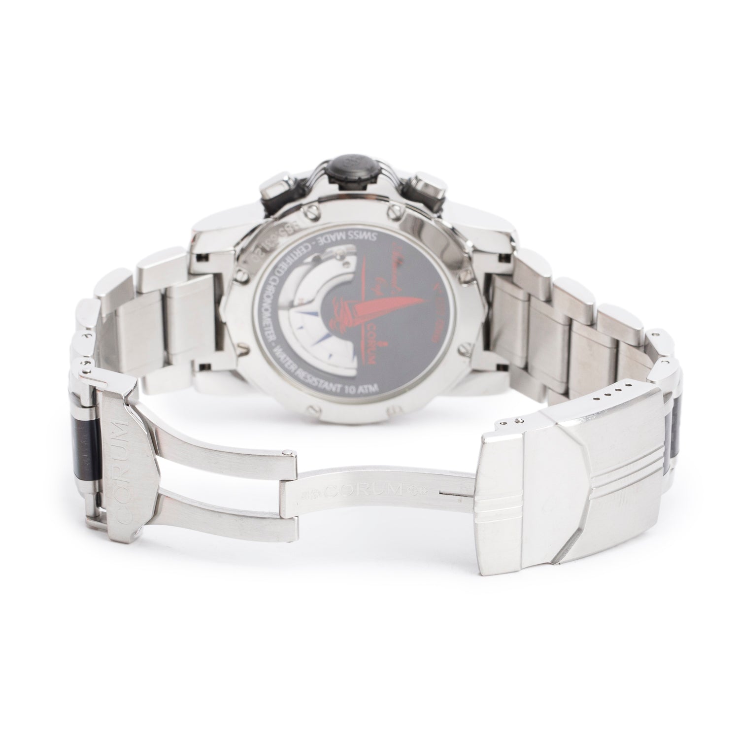 Corum Stainless Steel & Black PVD Admiral's Cup Regatta 44 MM Automatic Chronograph Watch w/ Box & Papers