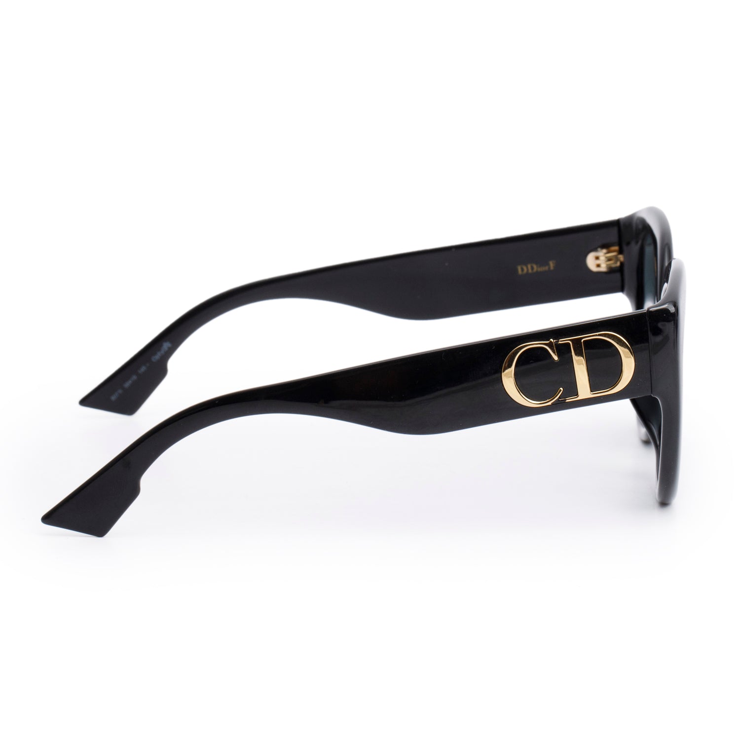 Christian Dior DDiorF Black Acetate Cat Eye Sunglasses w/ Box & Case