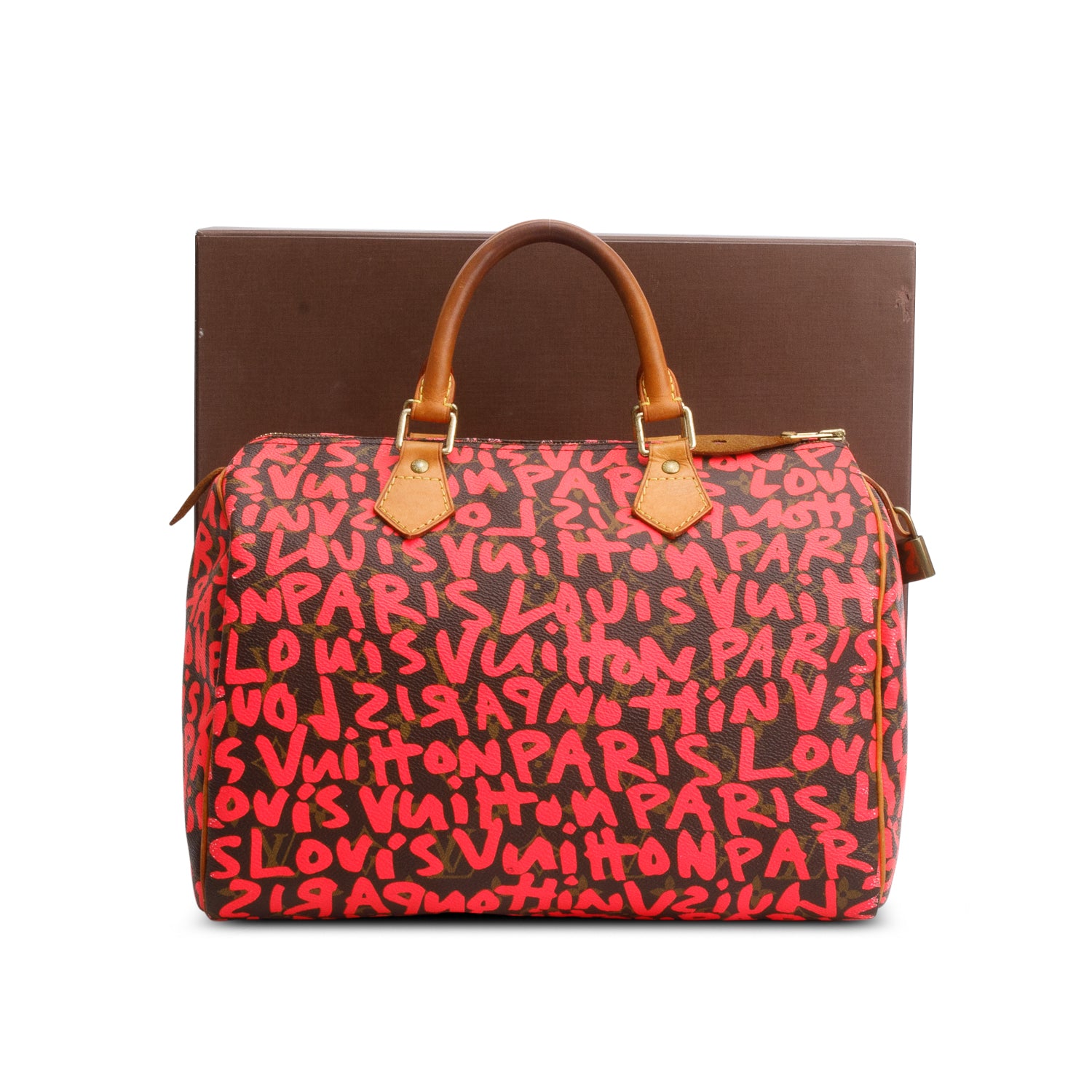Louis Vuitton Pink Monogram Graffiti Speedy 30 w/ Box