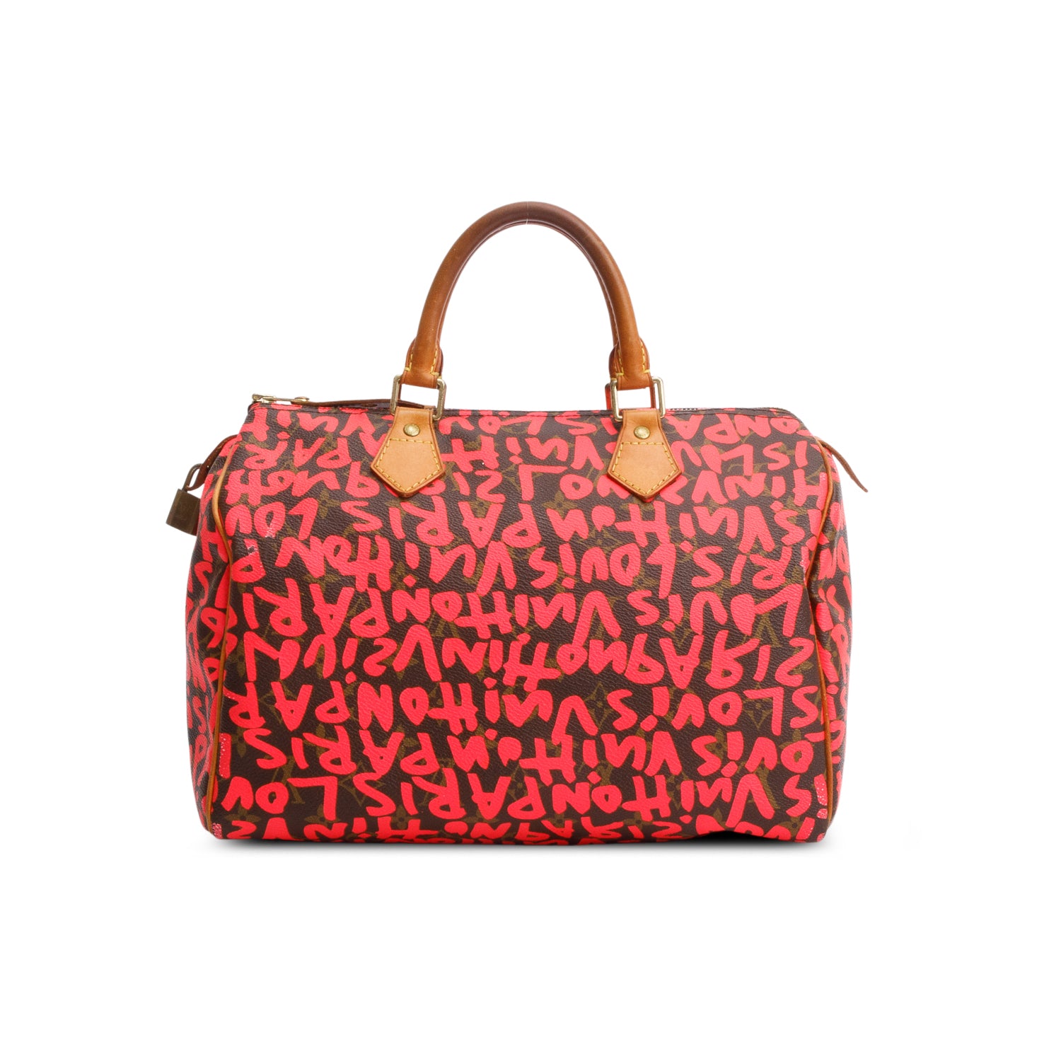 Louis Vuitton Pink Monogram Graffiti Speedy 30 w/ Box