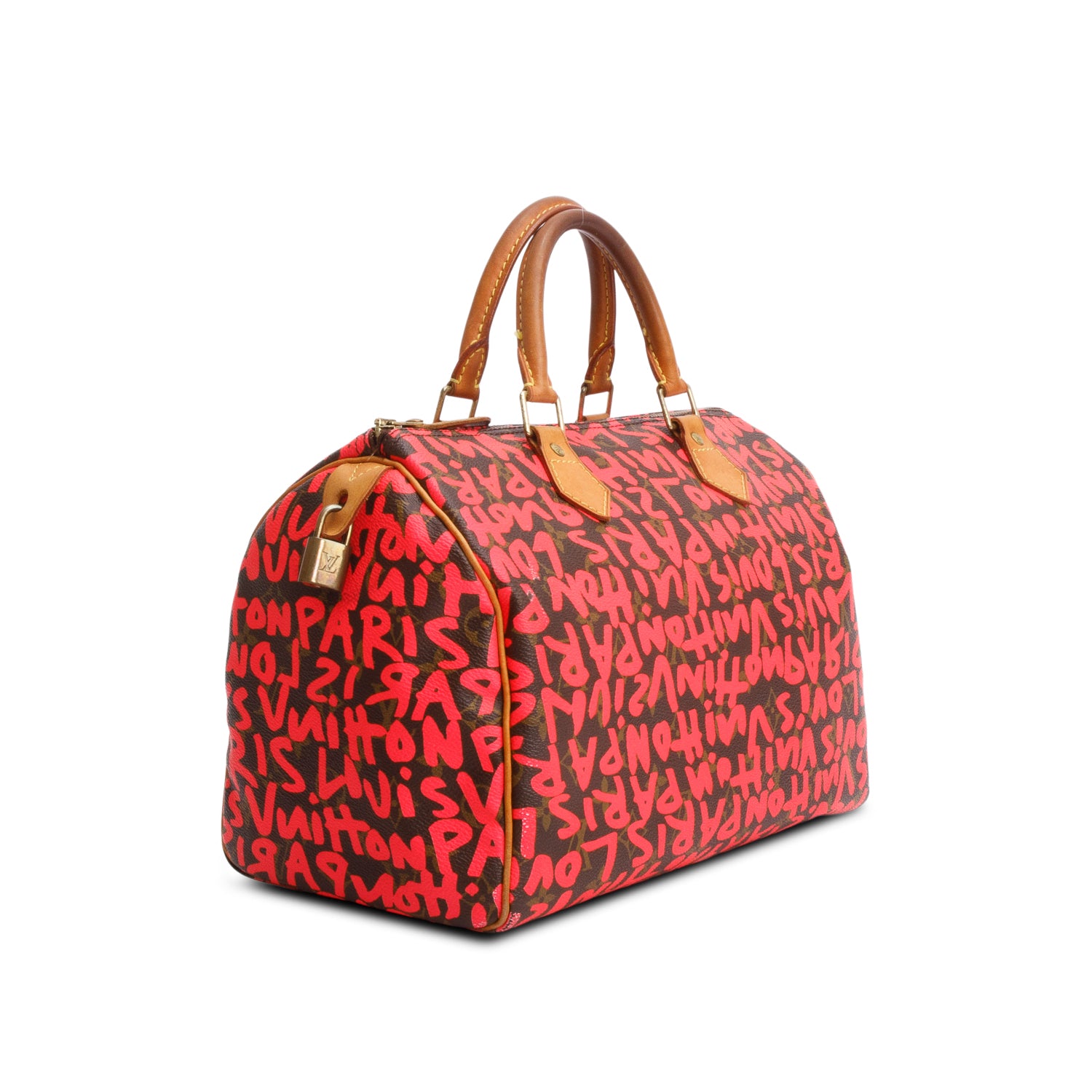 Louis Vuitton Pink Monogram Graffiti Speedy 30 w/ Box