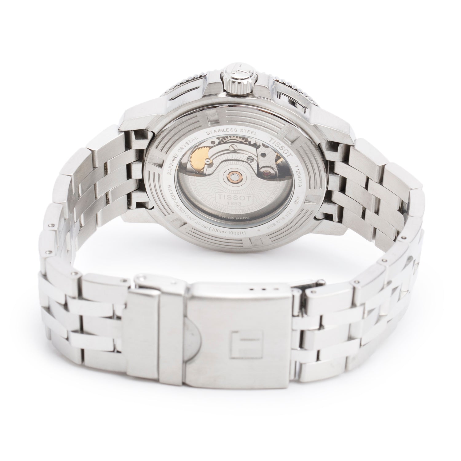 Tissot Stainless Steel Seastar 1000 Powermatic 80 43 MM Automatic Watch Black Dial w/ Box & Papers