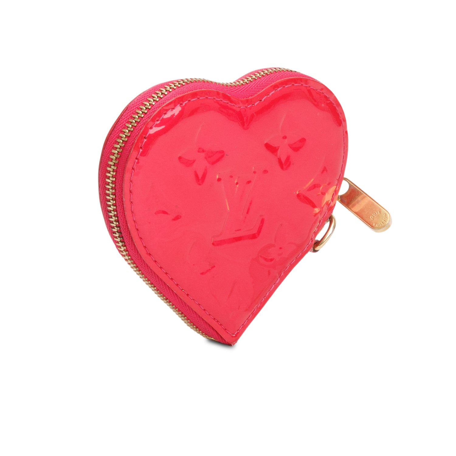 Louis Vuitton Pink Vernis Heart Coin Purse