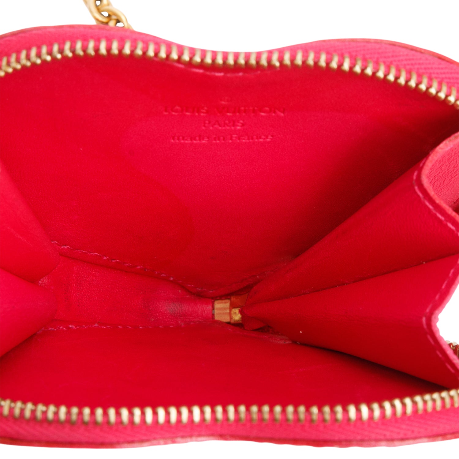 Louis Vuitton Pink Vernis Heart Coin Purse
