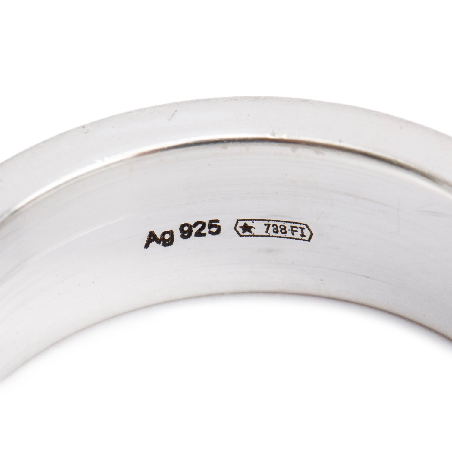 Gucci Sterling Silver Ghost Ring, Size 14 6.75