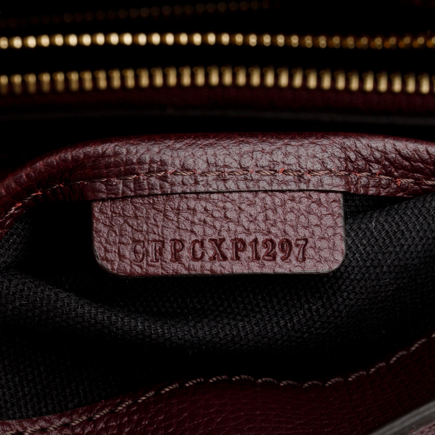 Burberry Burgundy Derby Calfskin House Check Medium Camberley Bag w/ Strap