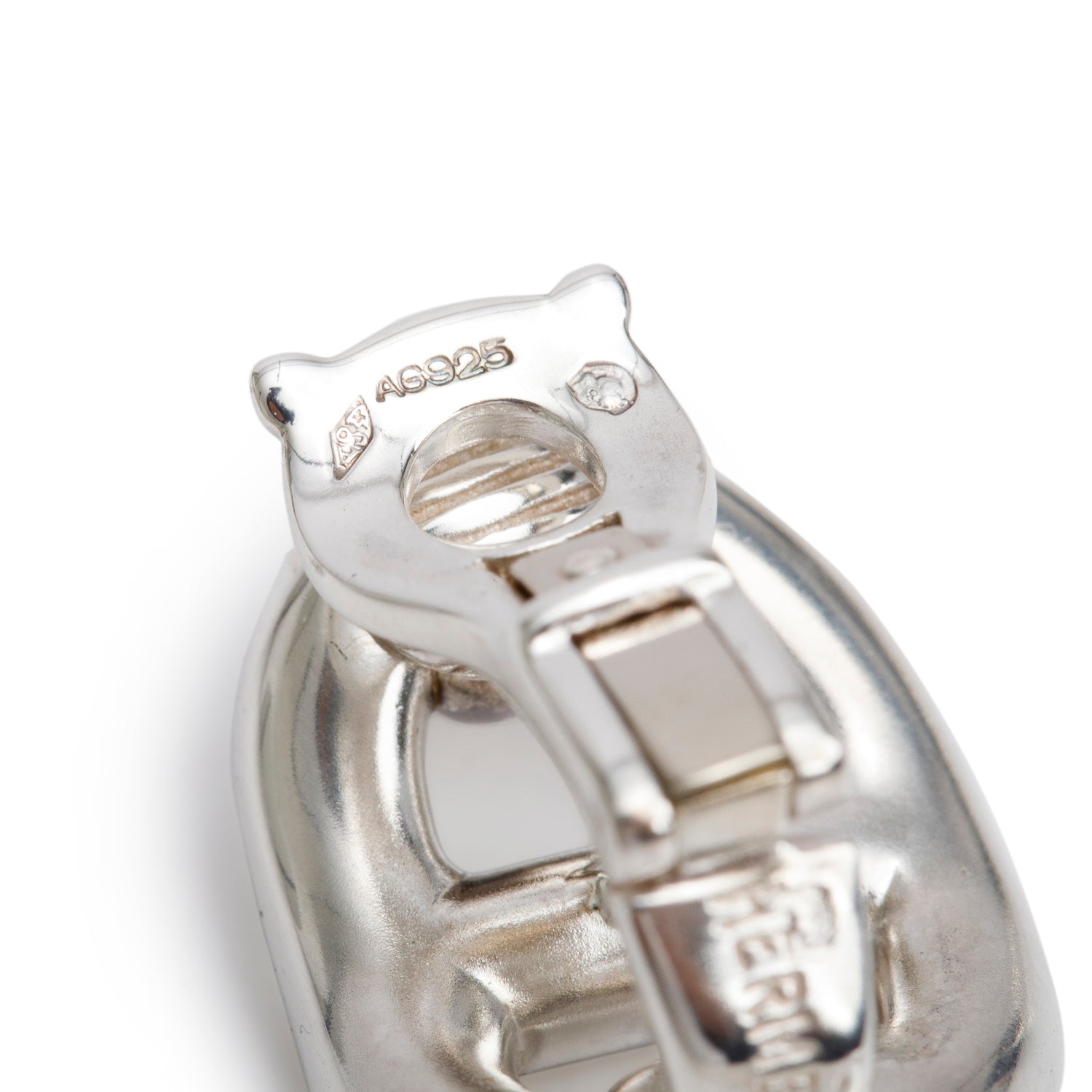 Hermes Sterling Silver Chaine D'Ancre Clip-On Earrings