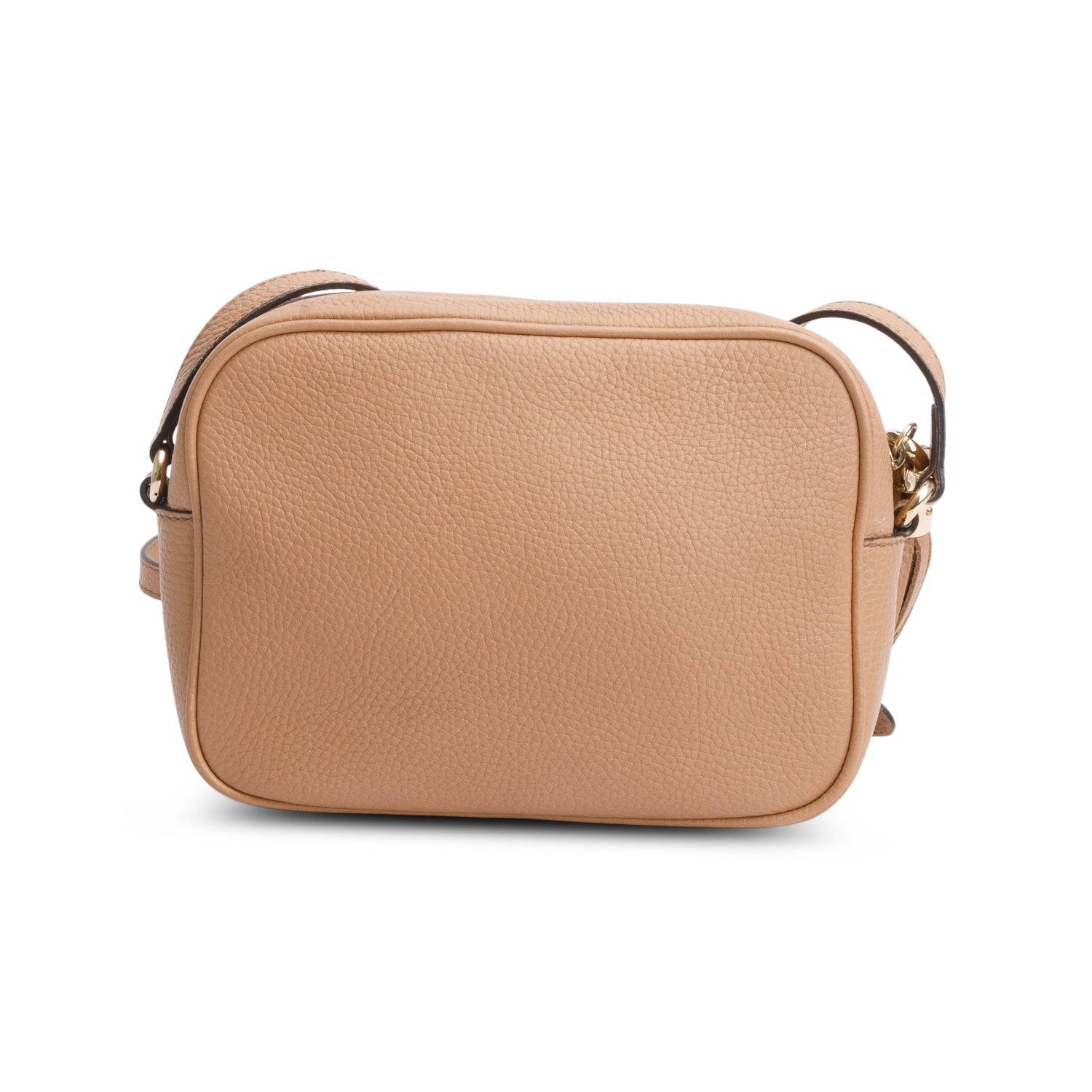 Gucci Beige Pebbled Calfskin Leather Small Soho Disco Bag w/ Box