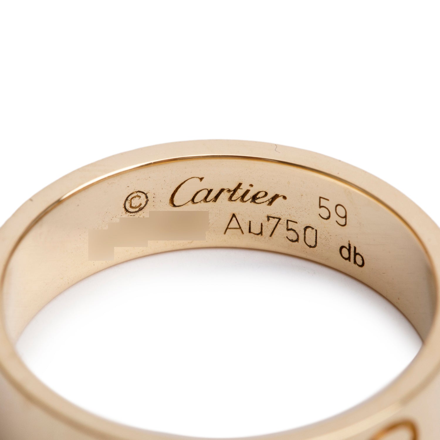 Cartier 2022 18k Yellow Gold 5.5 MM Love Ring, Classic Model, Size 59 8.75 w/ Box, Receipt & Certificate