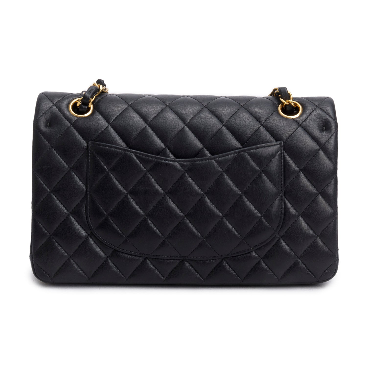 Chanel 2024 Black Quilted Lambskin Leather Classic Medium Double Flap Bag w/ Box & Receipt