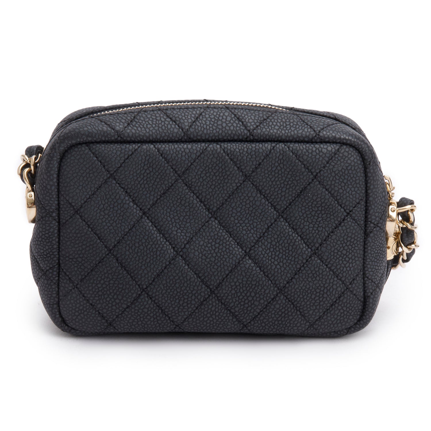 Chanel Black Caviar Quilted Mini Coco Tassel Camera Case