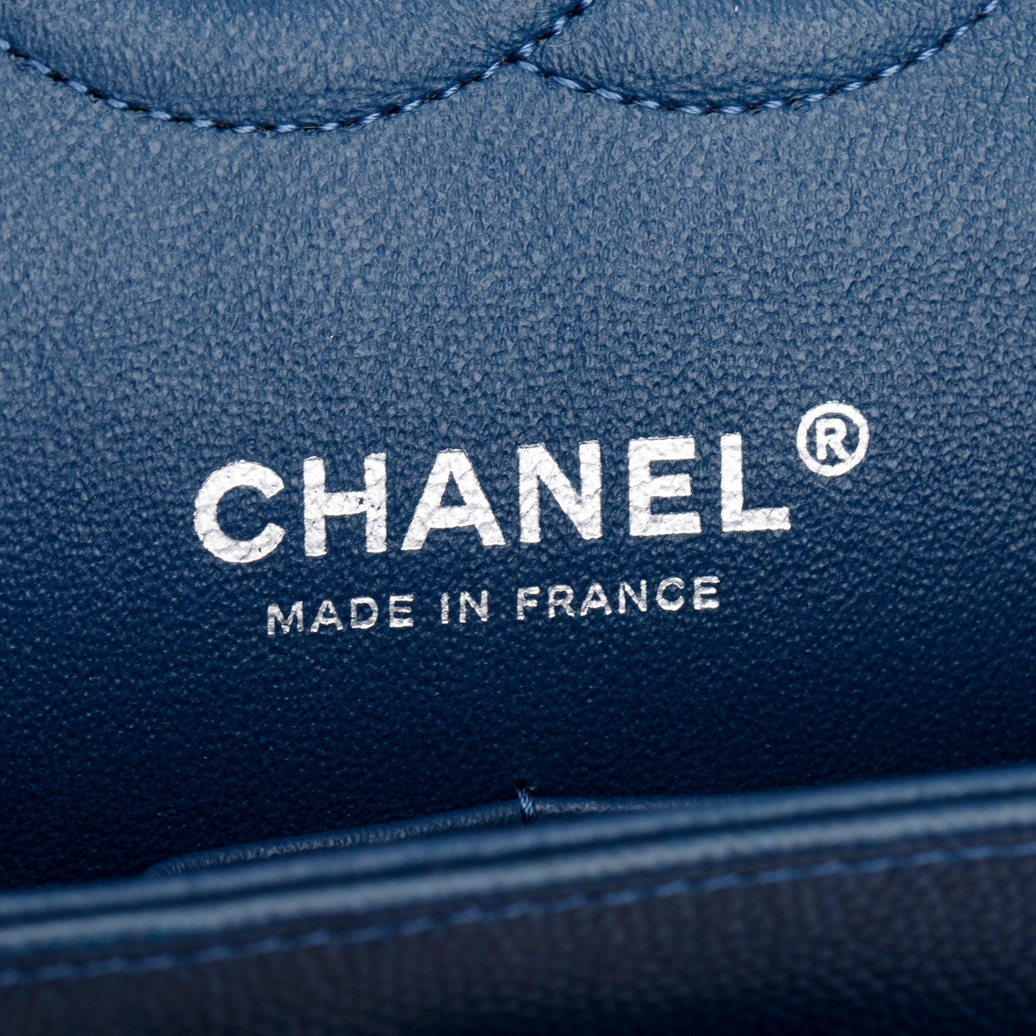 Chanel Blue Caviar Classic Medium Double Flap Bag w/ Box & Authenticity Card