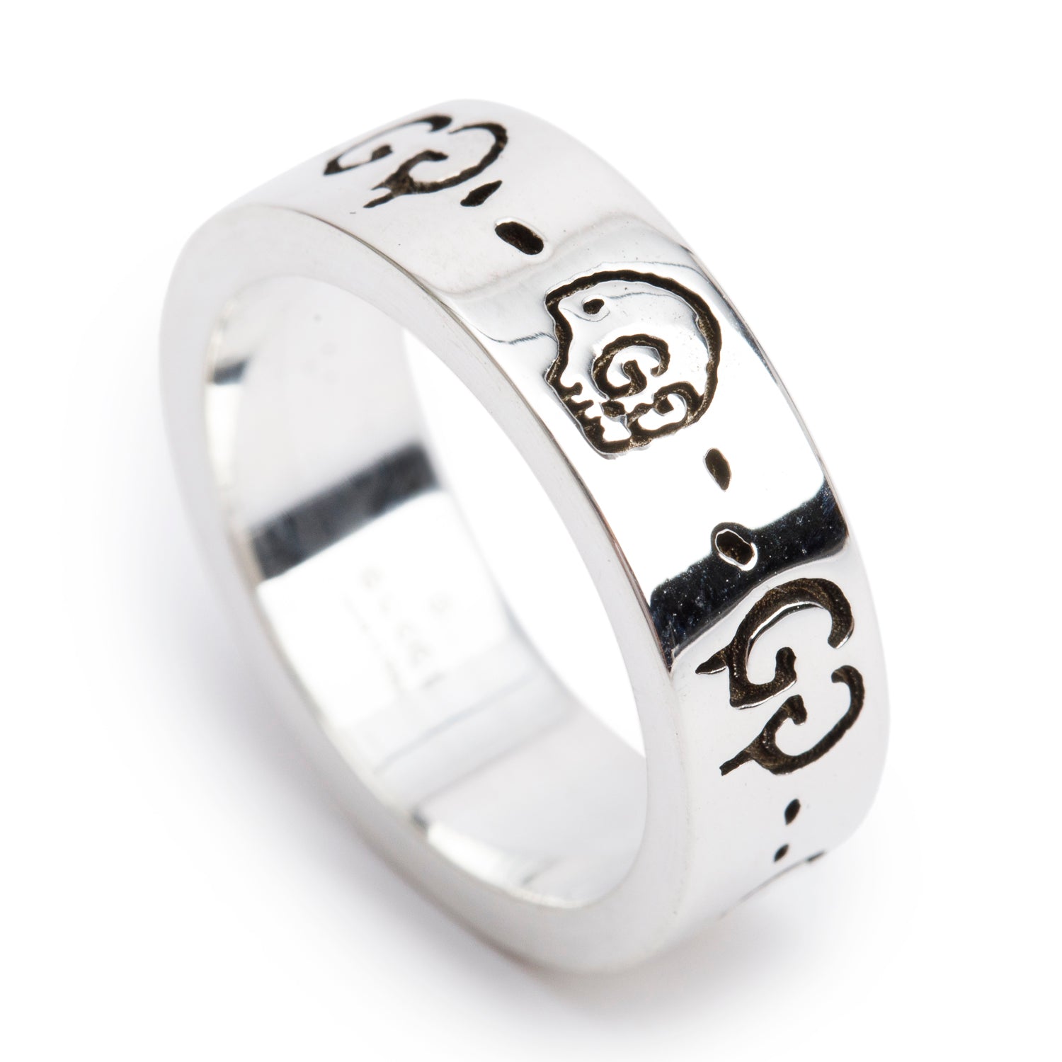 Gucci Sterling Silver Ghost Ring, Size 10 5