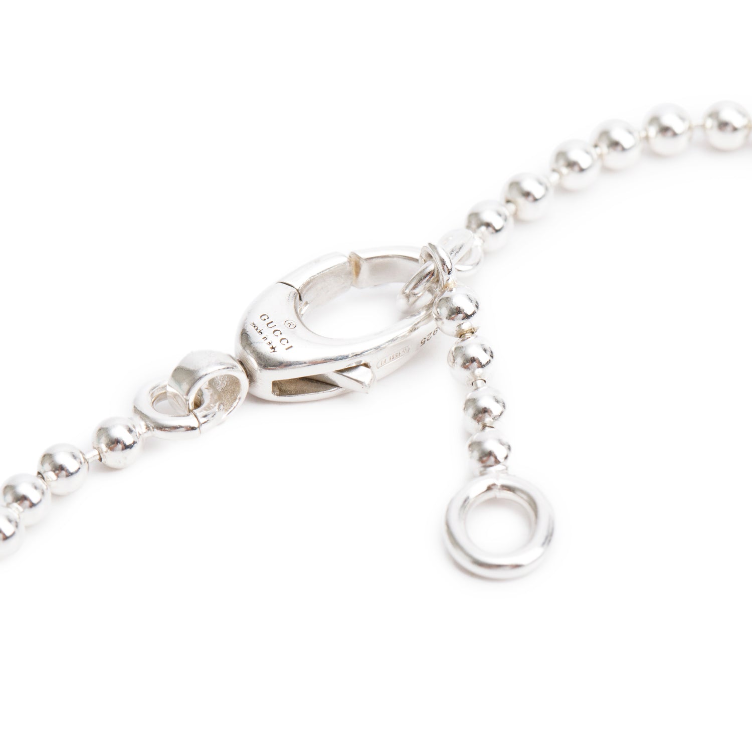 Gucci Sterling Silver Love Britt Interlocking G Heart Pendant Necklace