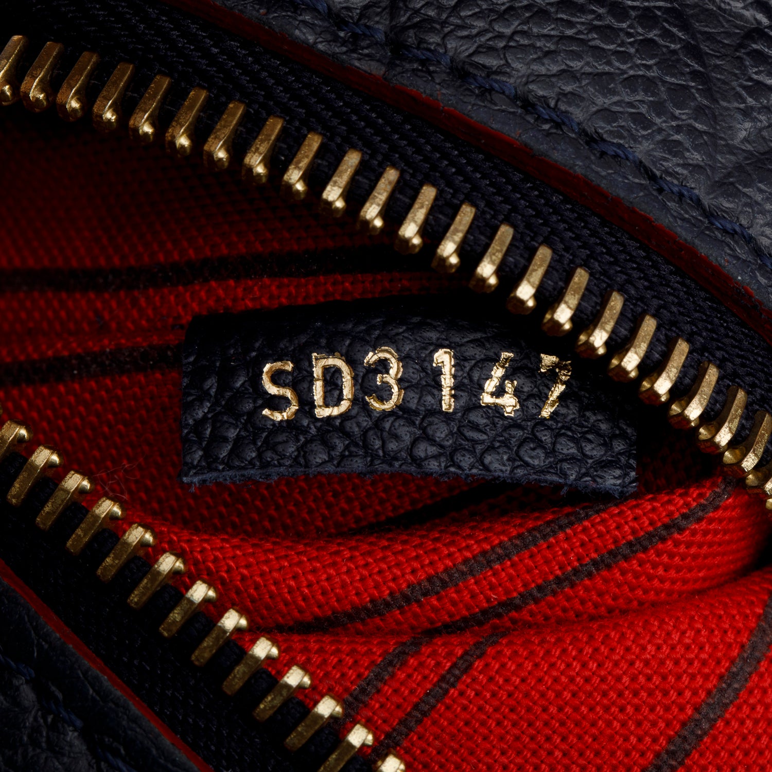 Louis Vuitton Navy Monogram Empreinte Leather Pochette Metis w/ Box & Strap