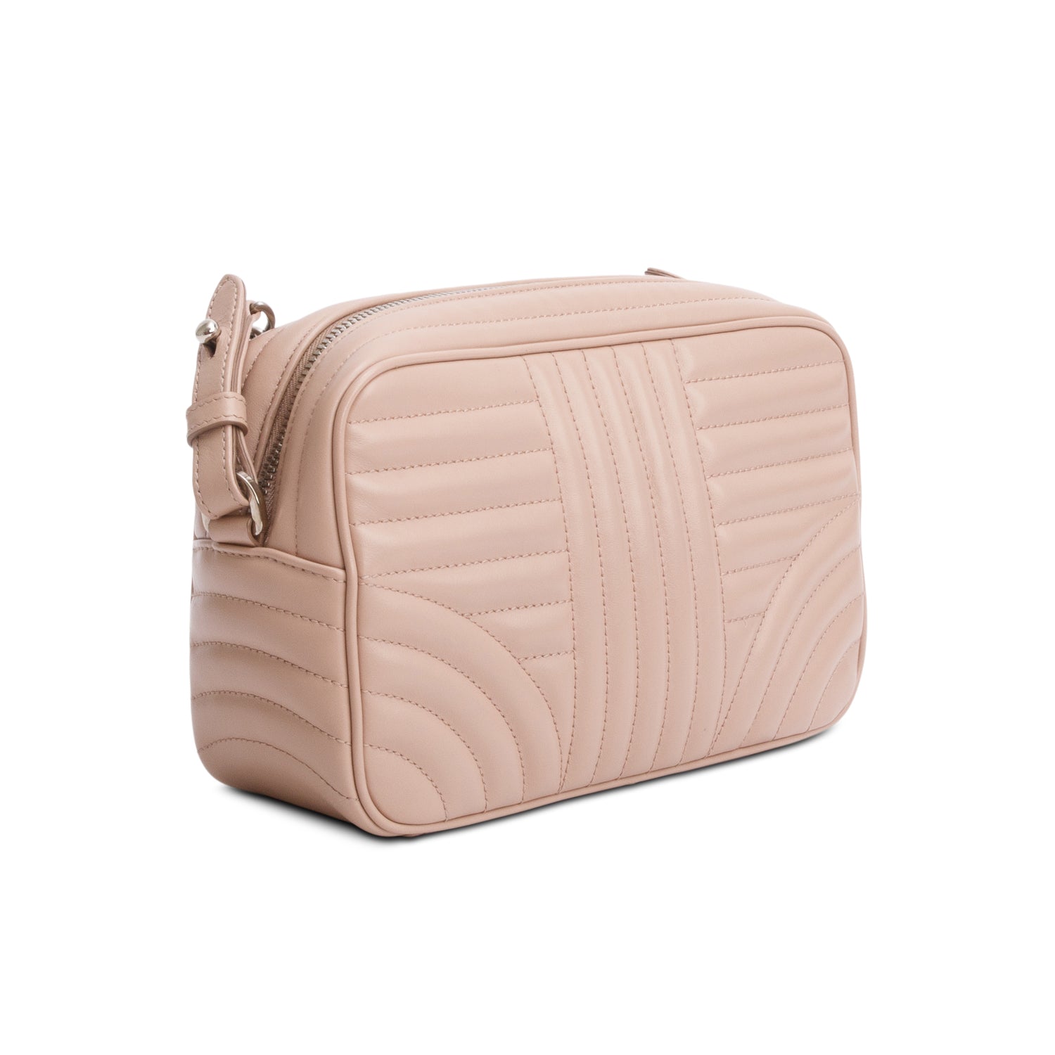 Prada Pink Soft Calfskin Diagramme Crossbody Bag w/ Authenticity Card