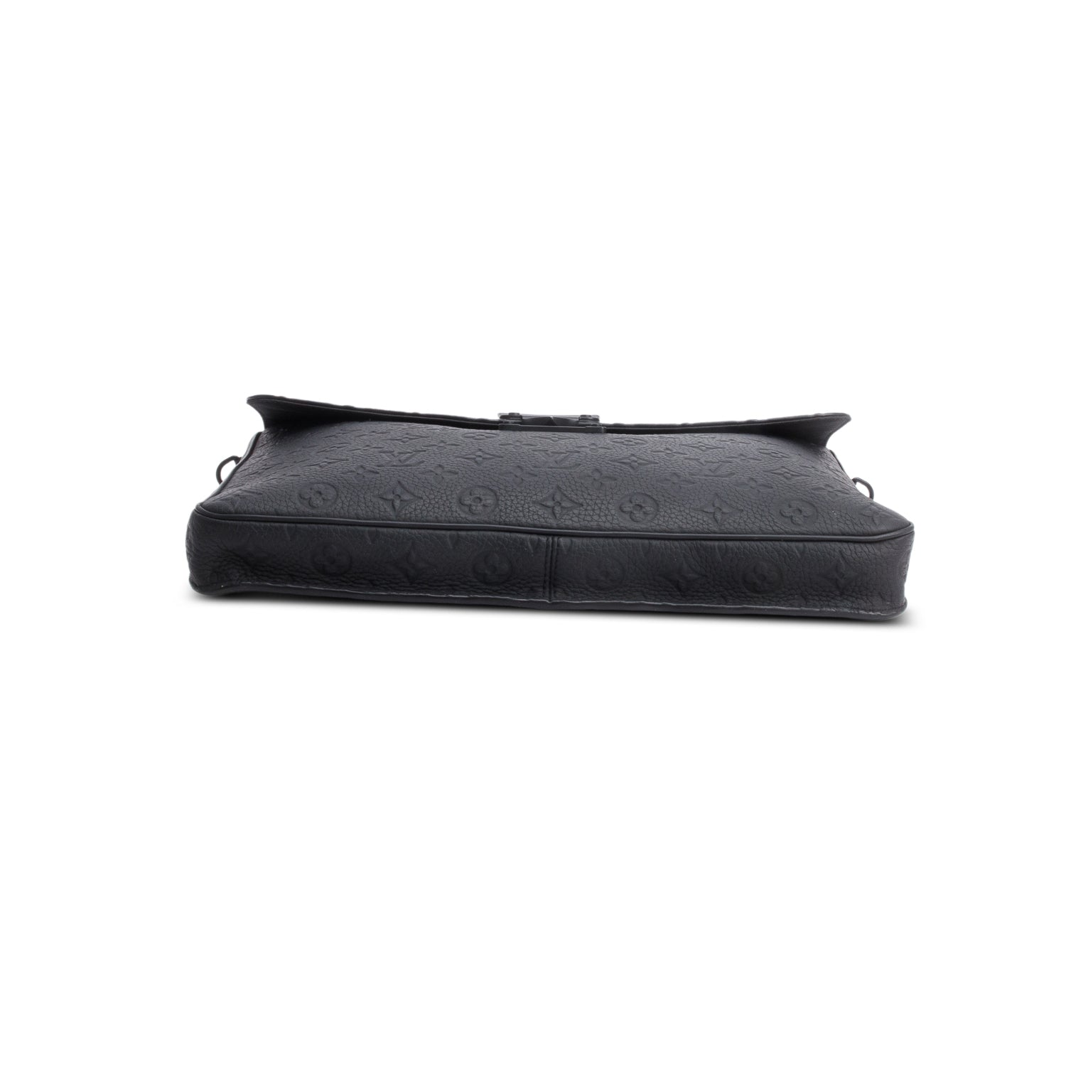 Louis Vuitton Black Taurillon Monogram S Lock Briefcase w/ Strap