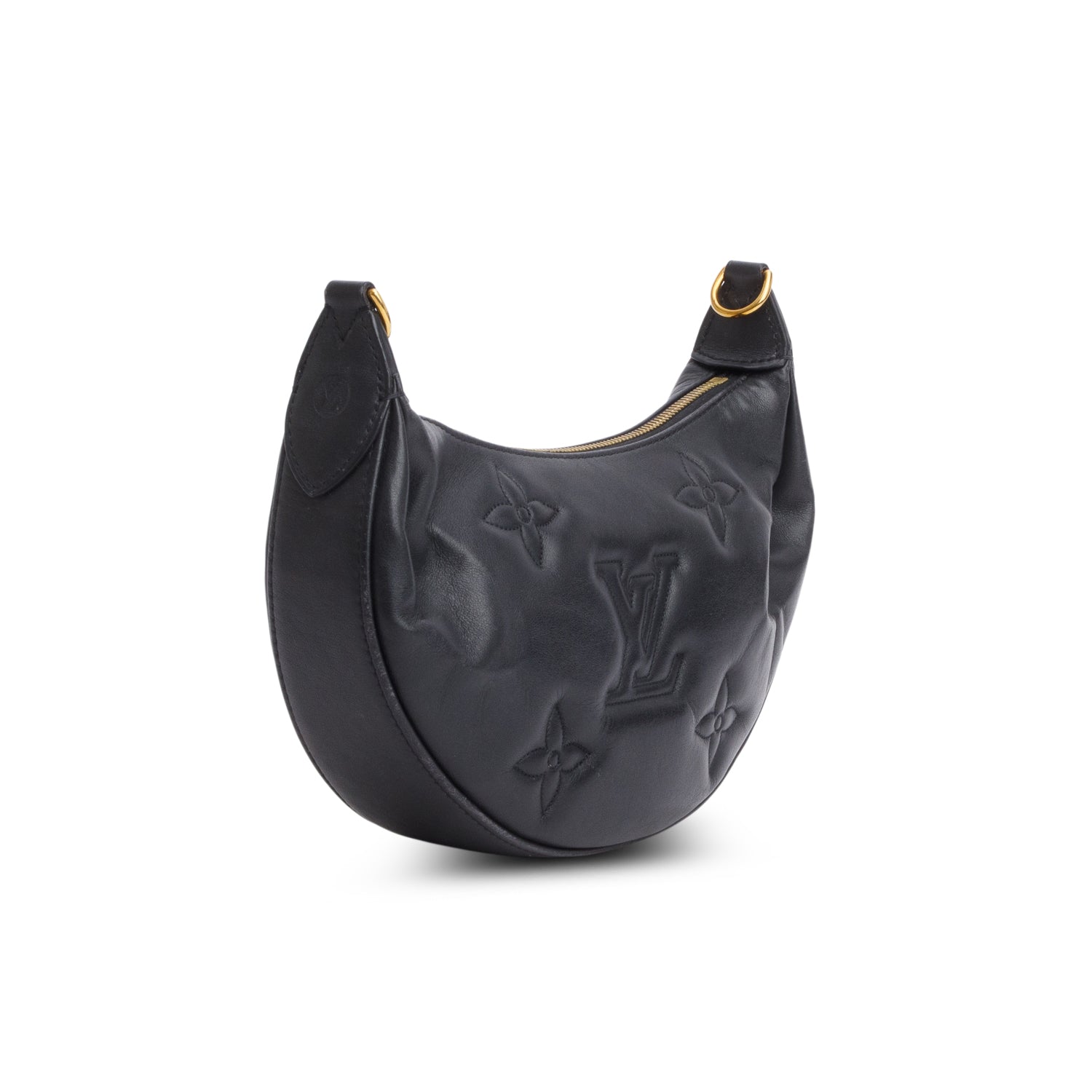 Louis Vuitton Black Calfskin Bubblegram Over the Moon Bag w/ Straps