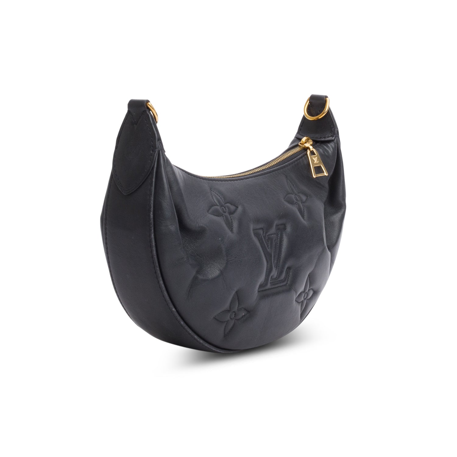 Louis Vuitton Black Calfskin Bubblegram Over the Moon Bag w/ Straps