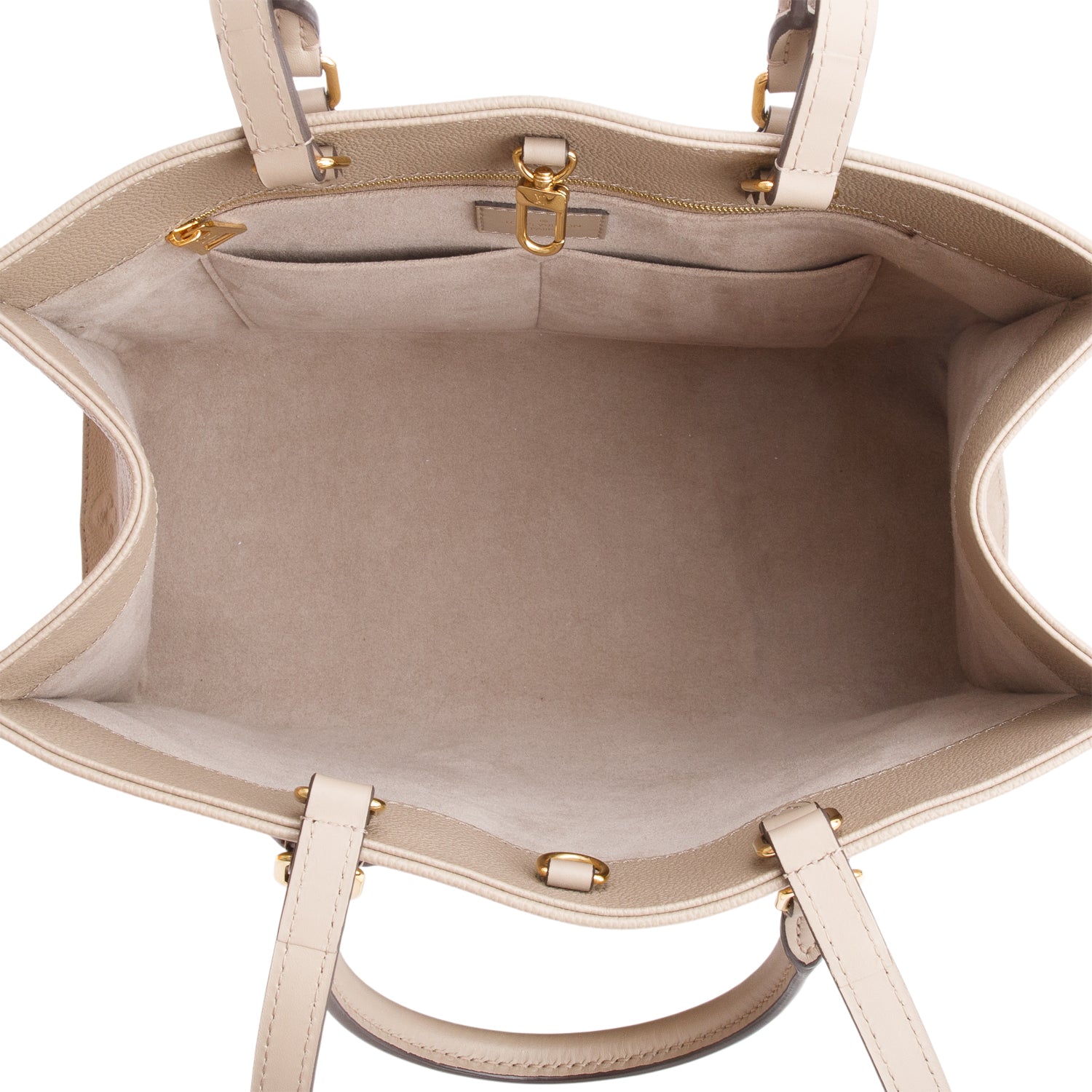 Louis Vuitton Turtledove Monogram Empreinte Giant OnTheGo MM w/ Box