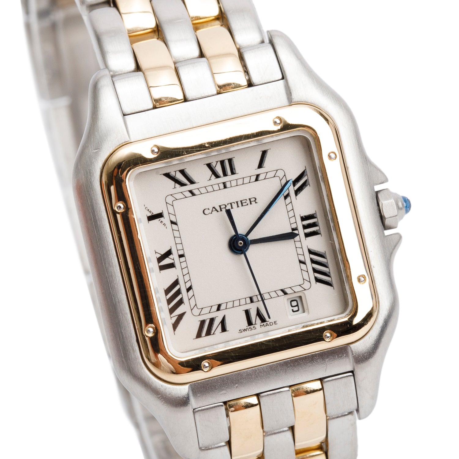 Cartier Stainless Steel & 18k Yellow Gold Panthere de Cartier Watch, Medium Model w/ Pouch , Certificate & Service Papers