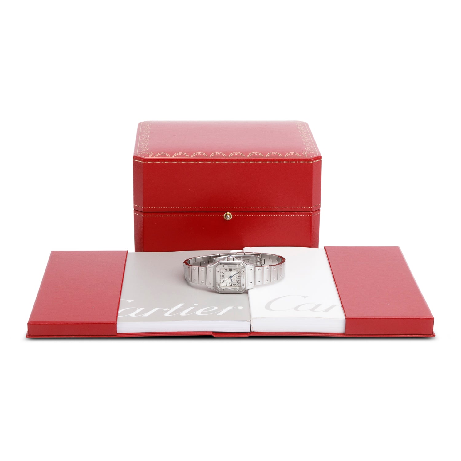 Cartier Stainless Steel Santos de Cartier Galbee Automatic Watch, Small Model 2423 w/ Box & Papers