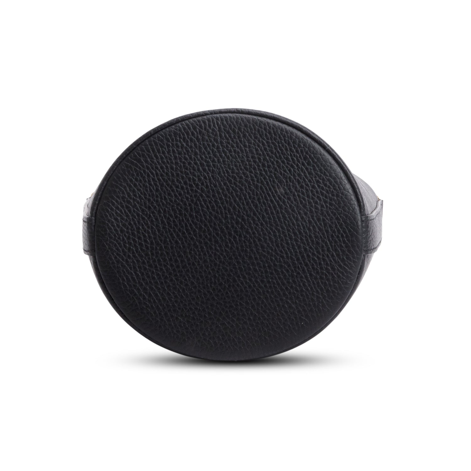 Burberry Black Grainy Leather Small Bucket Bag w/ Strap