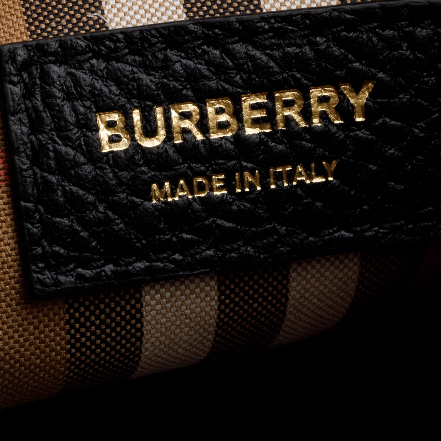 Burberry Black Grainy Leather Small Bucket Bag w/ Strap