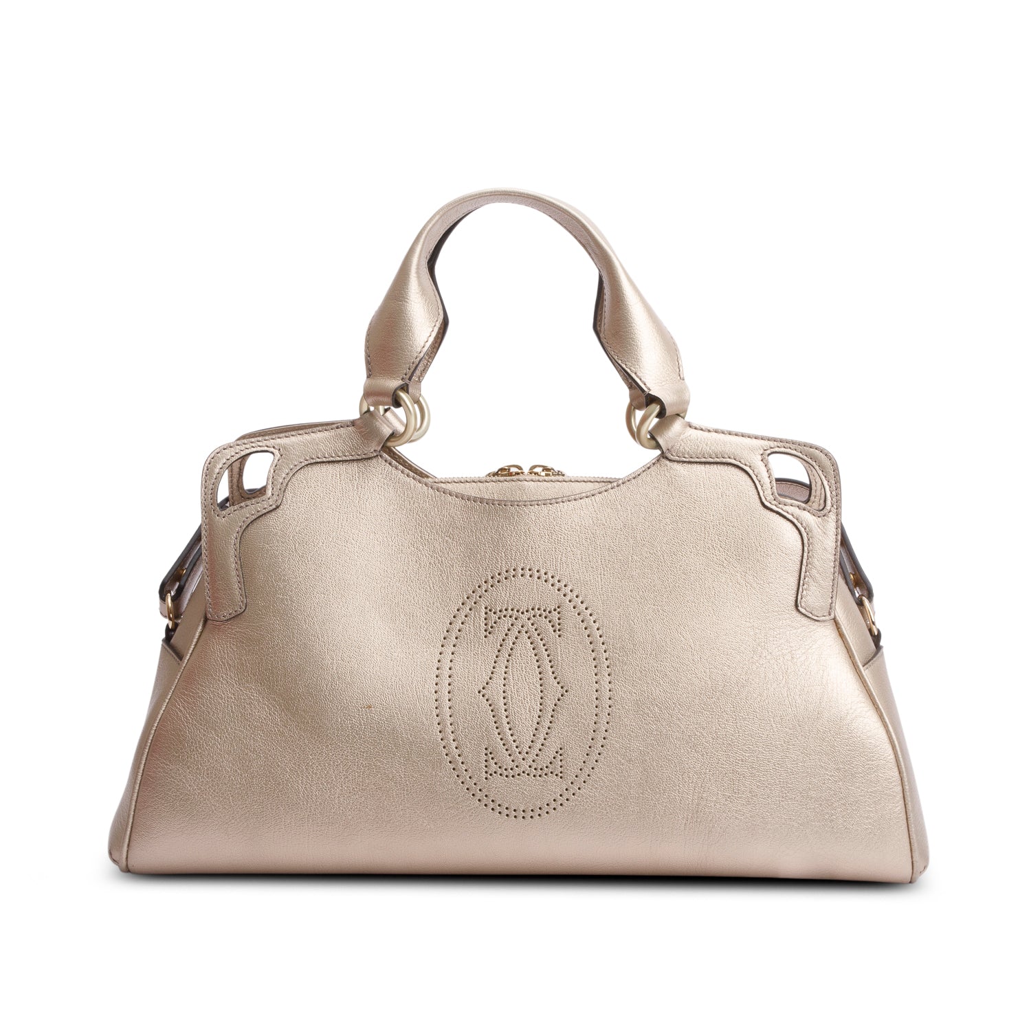 Cartier Gold Leather Medium Marcello de Cartier w/ Box, Strap & Authenticity Card