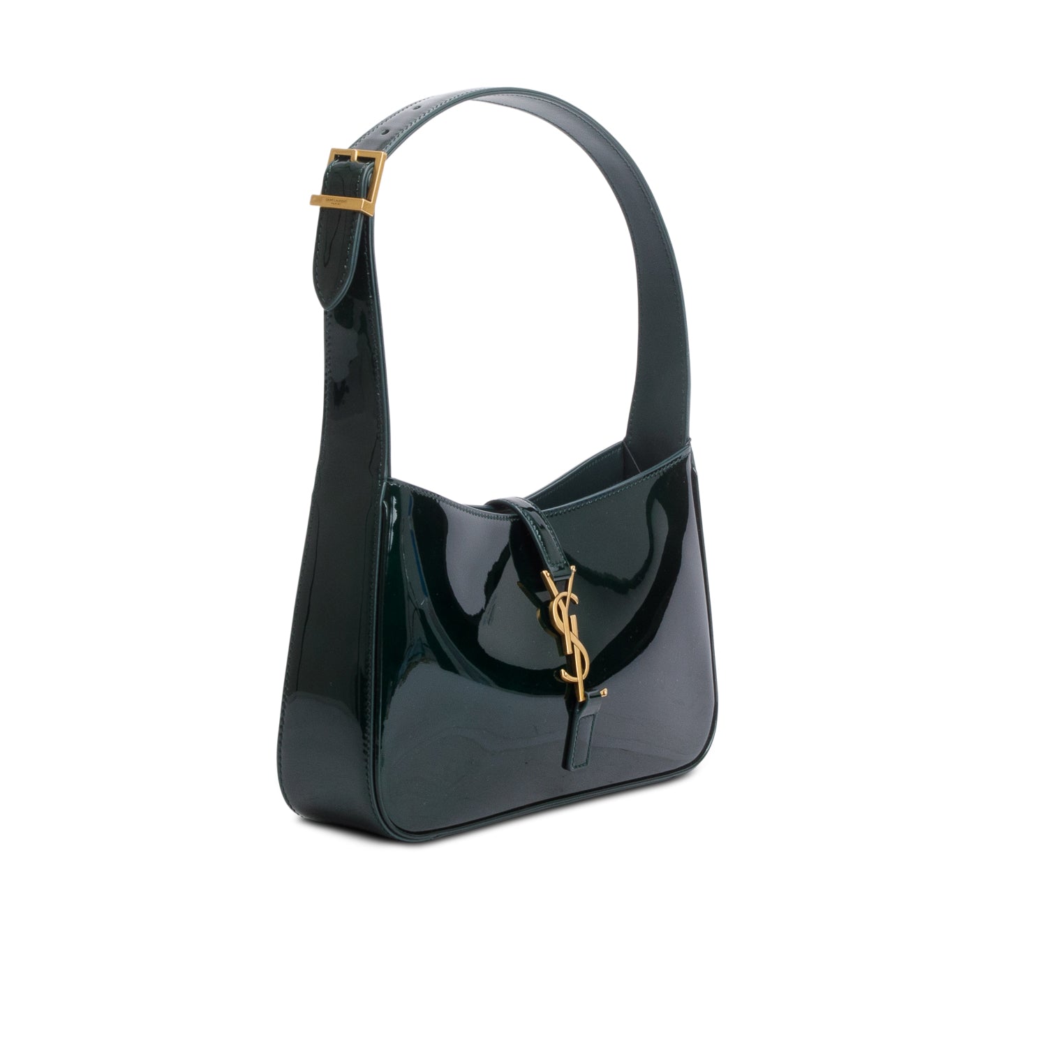 Saint Laurent 2024 Green Patent Leather Le 5 a 7 Hobo