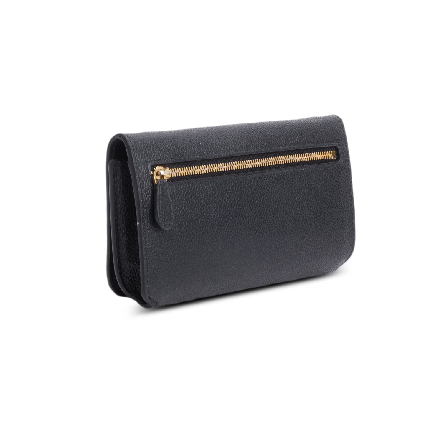 Balenciaga Black Leather Phone Holder Wallet on Chain w/ Box