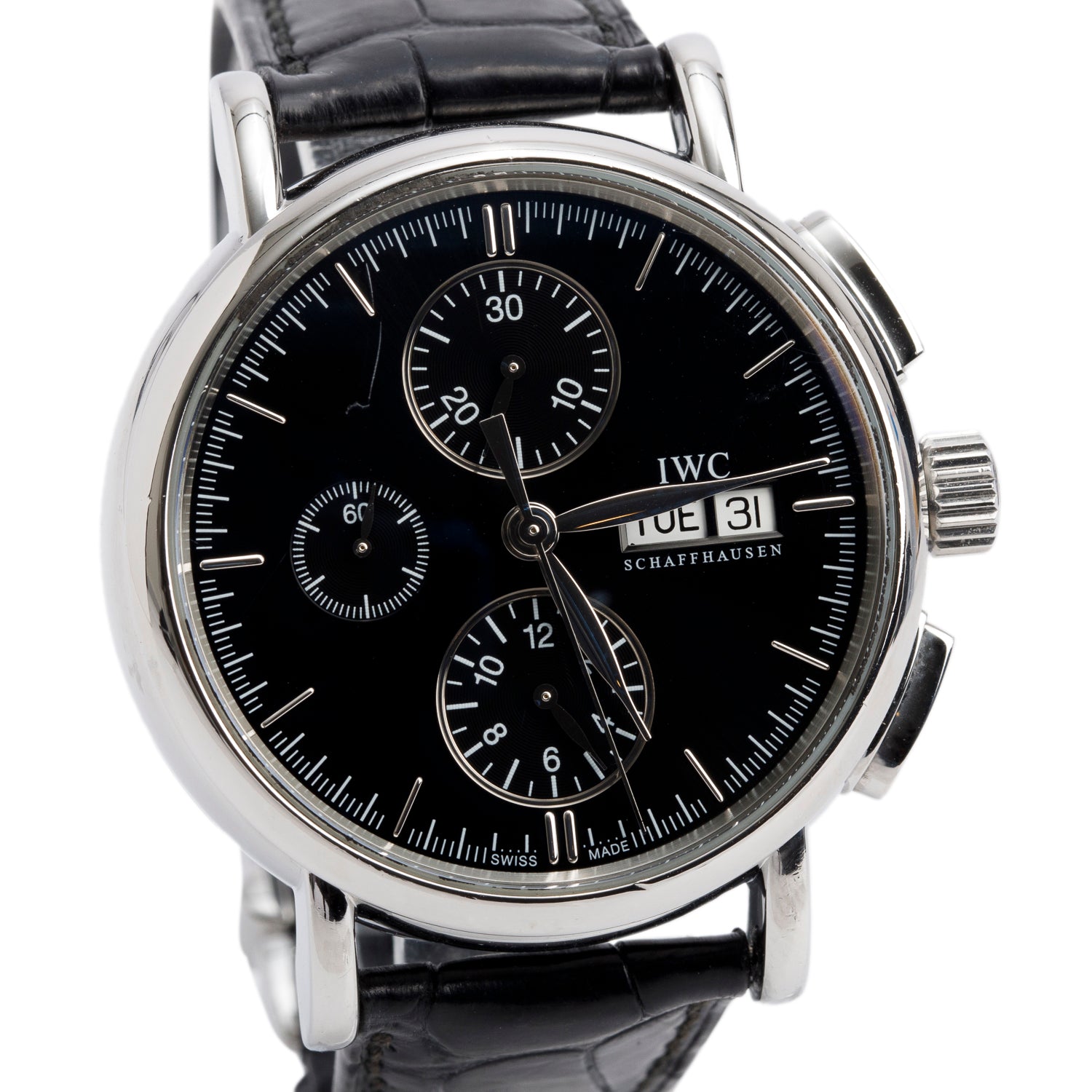 IWC Stainless Steel Portofino 41 MM Chronograph Automatic Watch IW378303 w/ Box & Papers