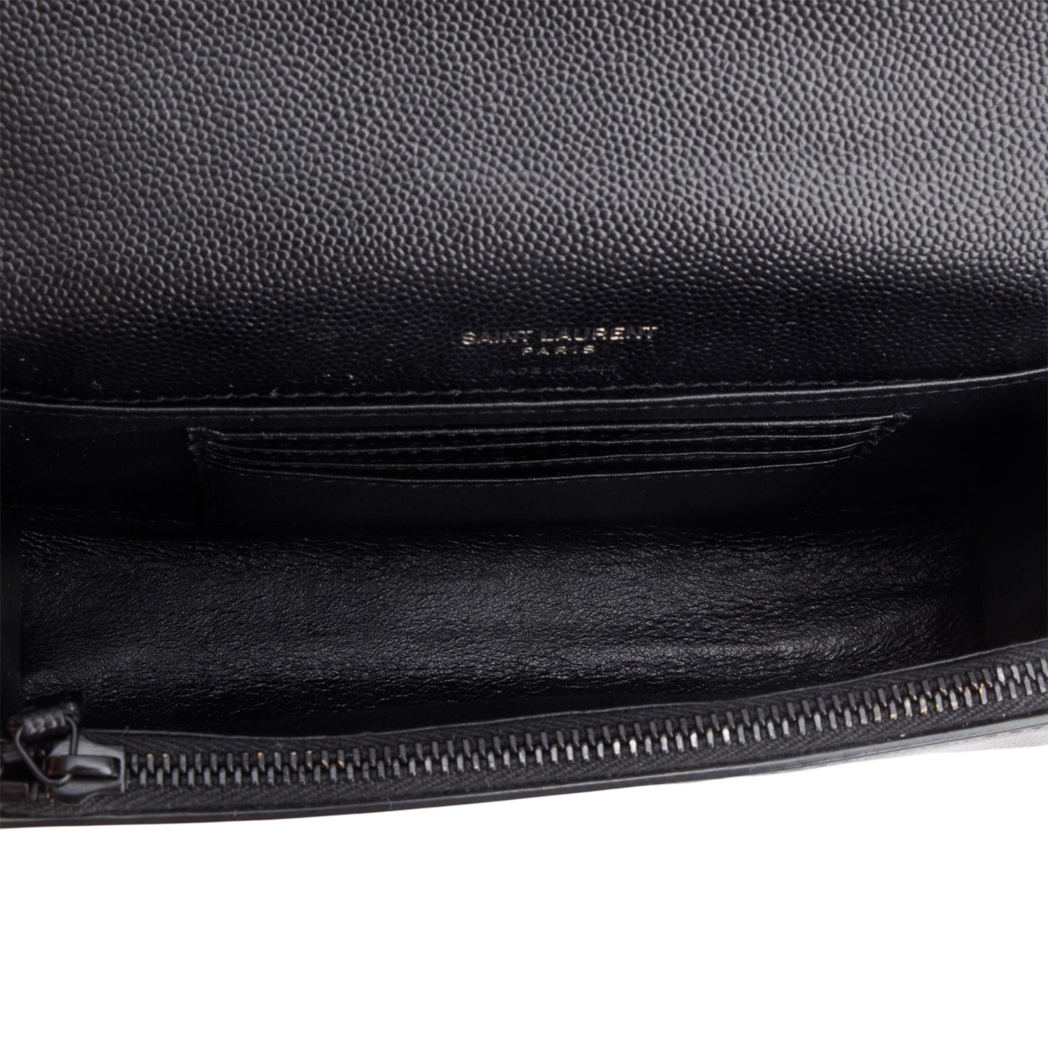 Saint Laurent Black Grain De Poudre Leather Kate Belt Bag