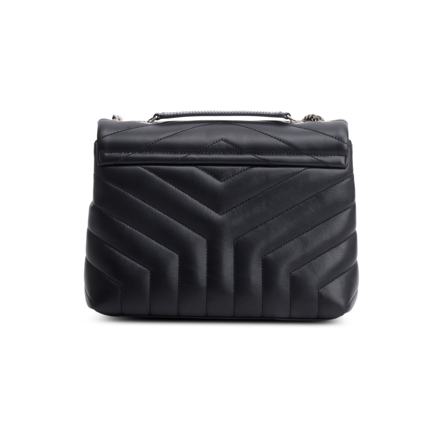 Saint Laurent 2022 Black Calfskin Y Quilted Monogram Toy Loulou Crossbody Bag