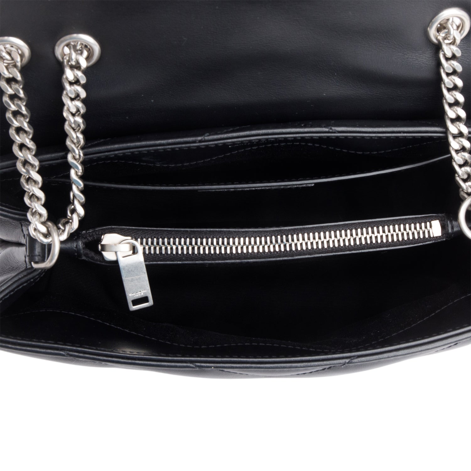 Saint Laurent 2022 Black Calfskin Y Quilted Monogram Toy Loulou Crossbody Bag