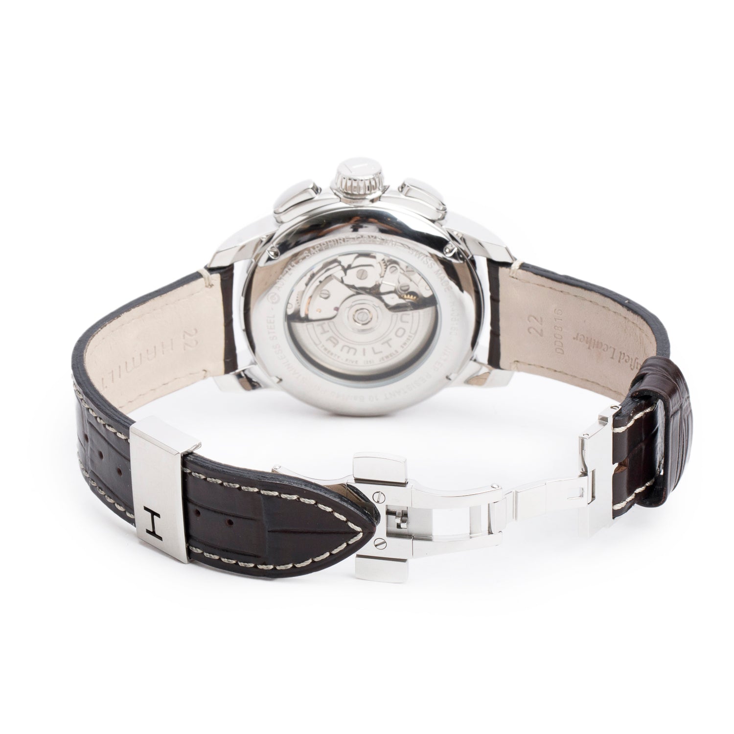 Hamilton 2022 Stainless Steel American Classic Railroad Automatic Chronograph 46 MM Watch w/ Box & Papers