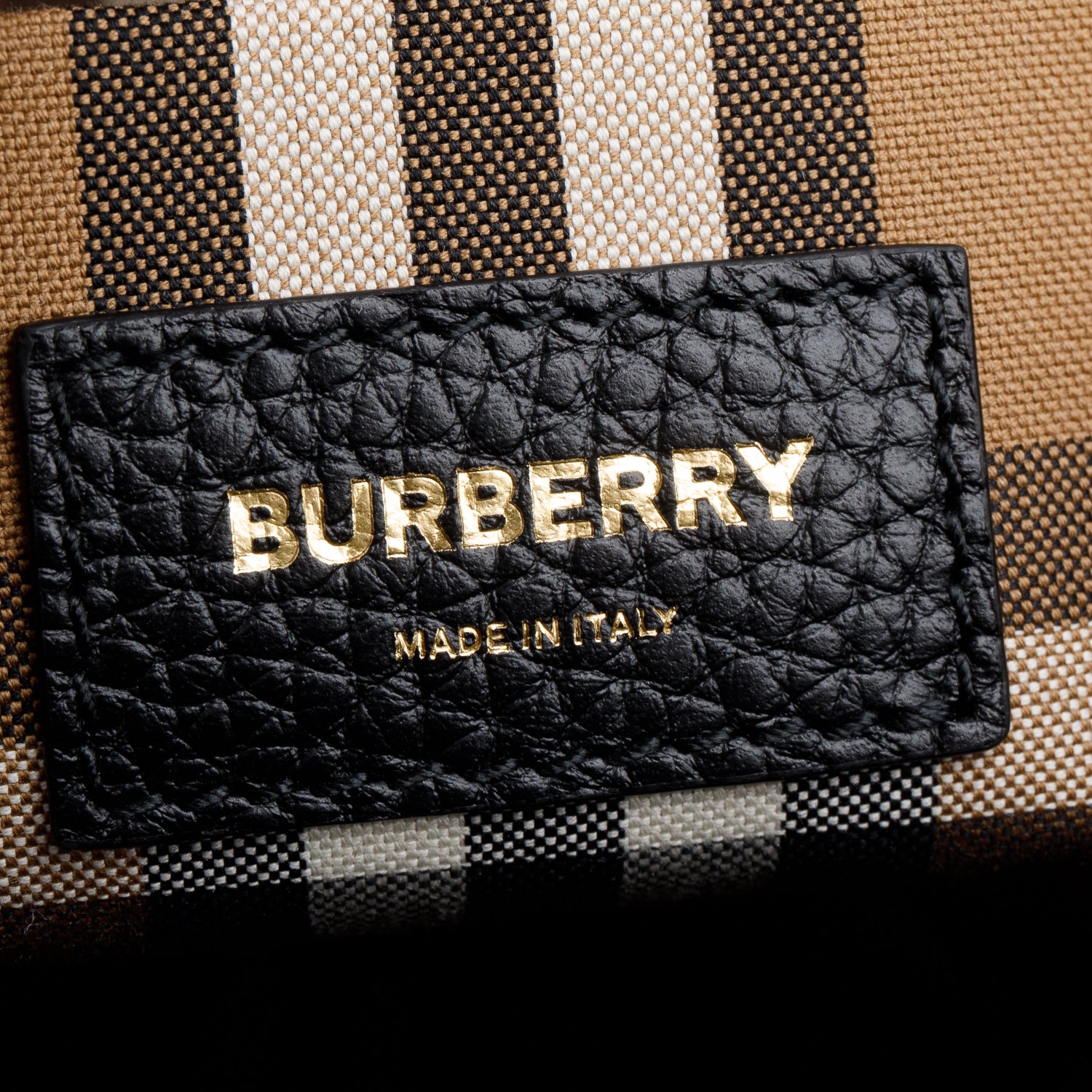 Burberry Black Grained Leather Large Lorne Bucket Bag w/ Straps