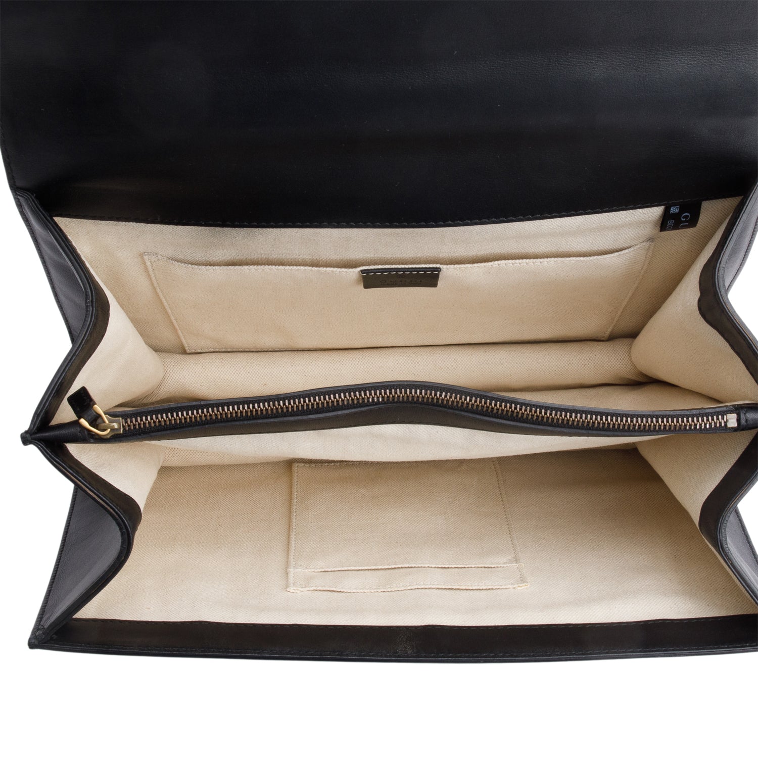 Gucci Black Calfskin Leather Large Dionysus Bamboo Top Handle Bag w/ Strap