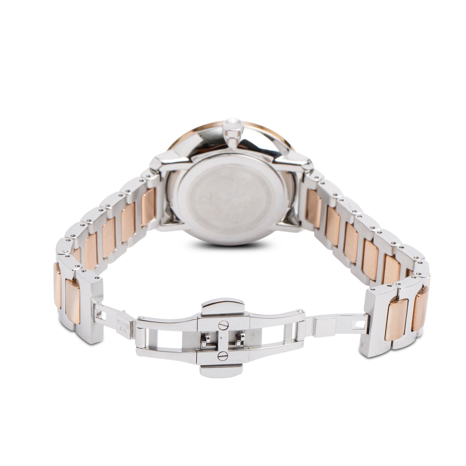 Movado Rose Gold-Plated & Stainless Steel Bold 34 MM Quartz Watch w/ Box