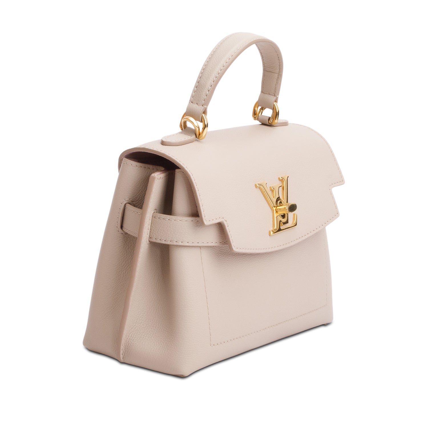 Louis Vuitton Beige Calkskin Mini Lockme Ever w/ Box & Strap