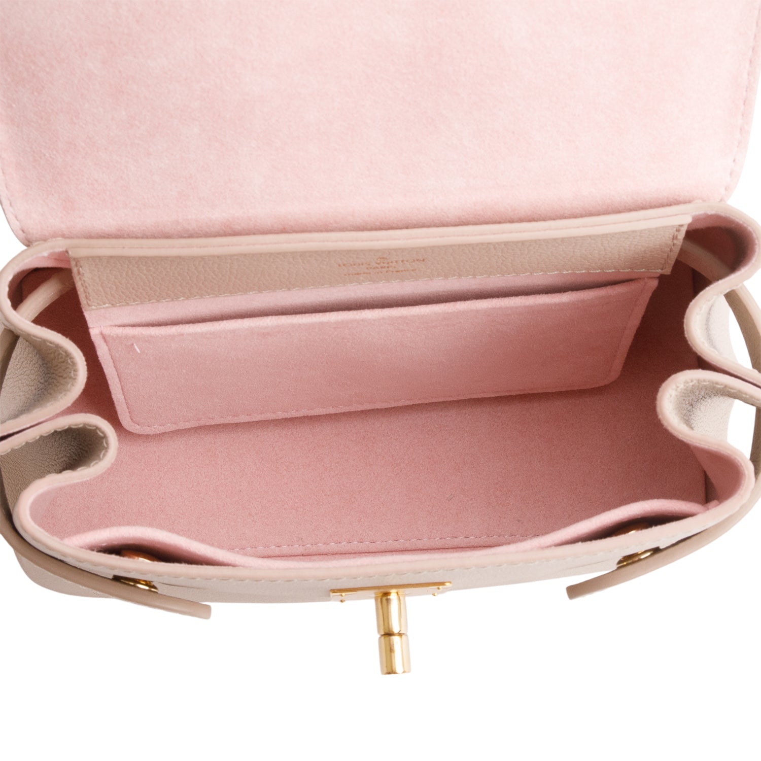 Louis Vuitton Beige Calkskin Mini Lockme Ever w/ Box & Strap