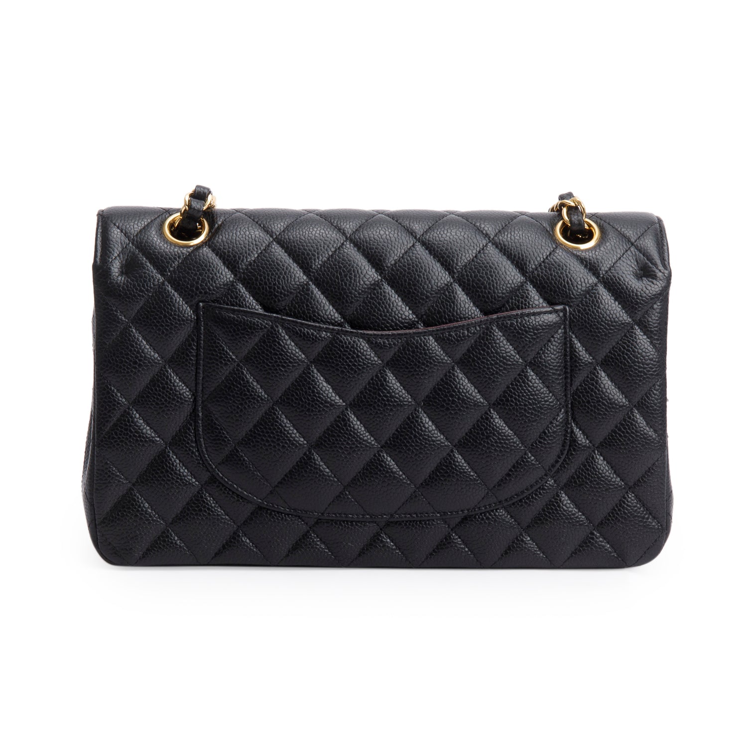 Chanel Black Caviar Classic Medium Double Flap Bag w/ Box, Receipt & Authenticity Card