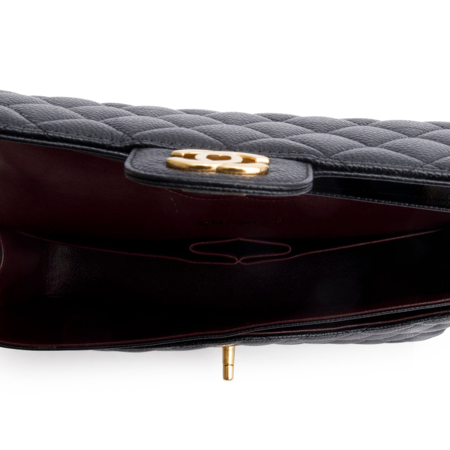 Chanel Black Caviar Classic Medium Double Flap Bag w/ Box, Receipt & Authenticity Card