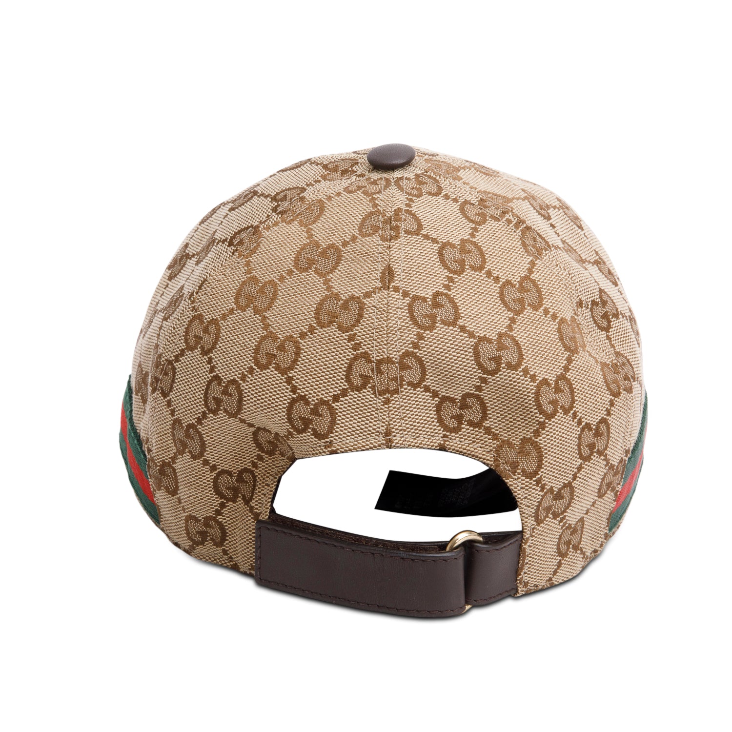 Gucci Beige Monogram Web Baseball Hat, Size M 58