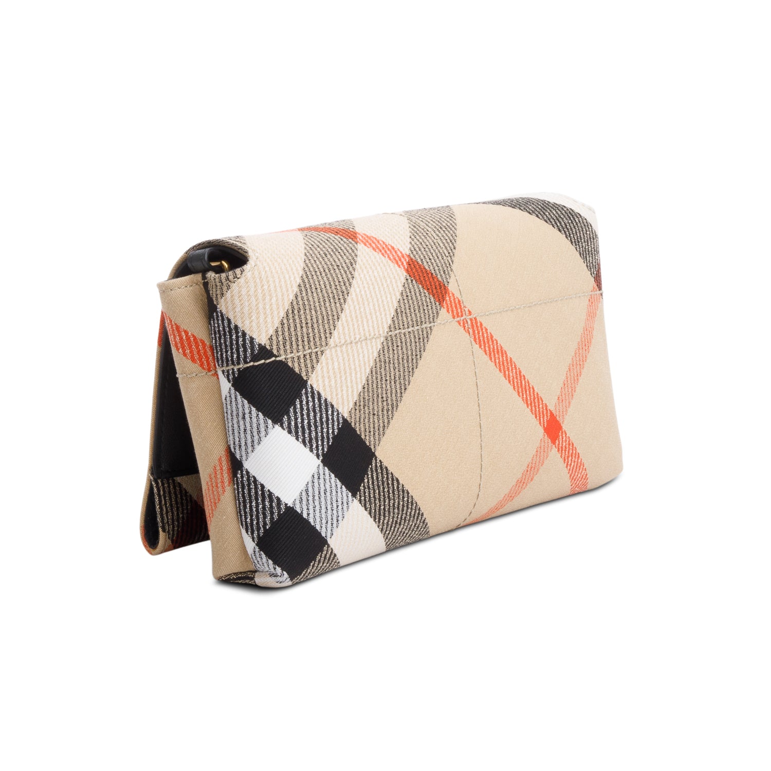 Burberry Brown Check Soft Snip Mini Chain Bag