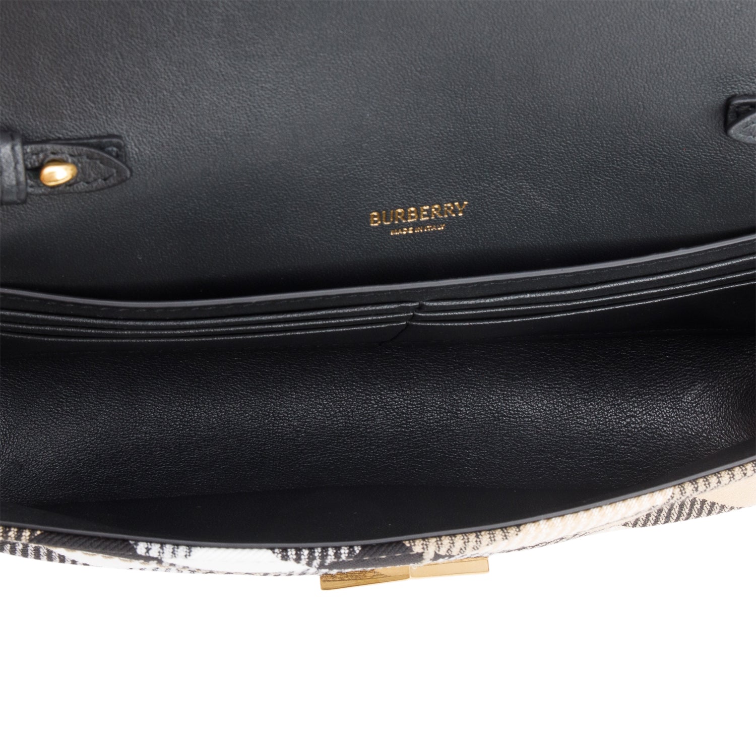 Burberry Brown Check Soft Snip Mini Chain Bag